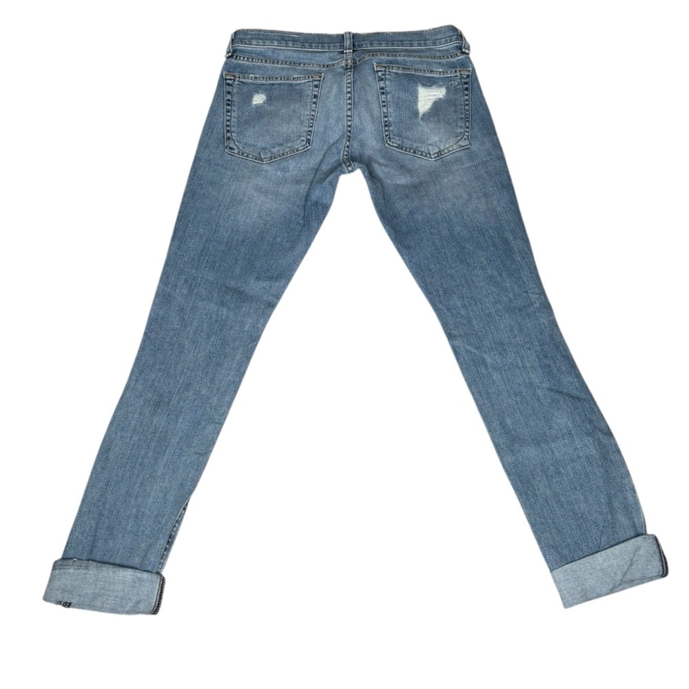 Rag & Bone Kingston Light Blue Distressed Cropped Jeans Size 25 - Picture 3 of 8